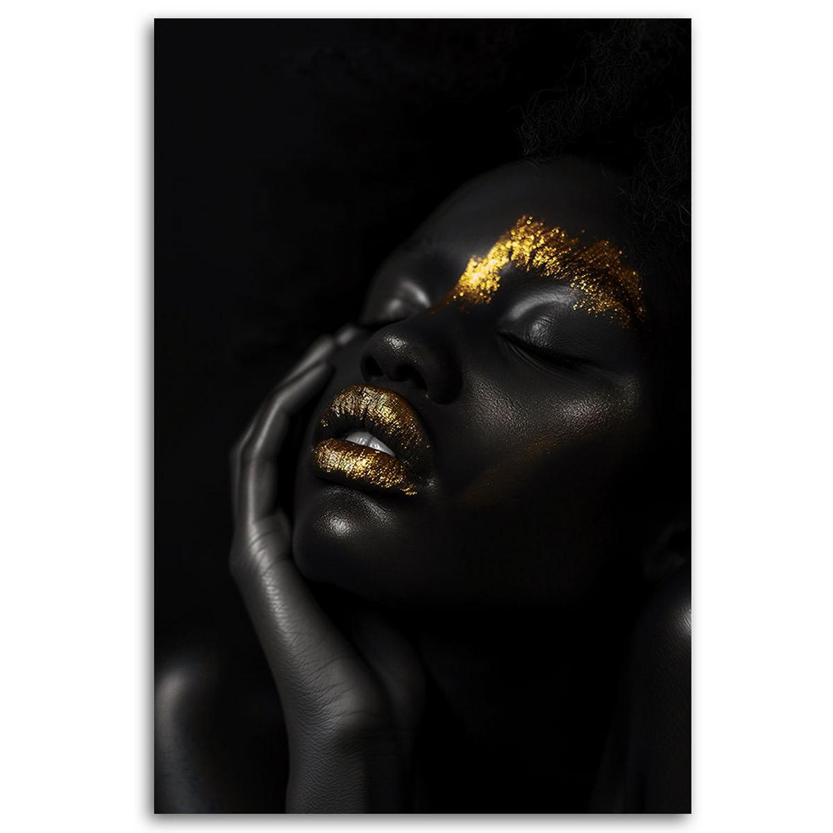 KUNSTDRUCK Schwarz 60/90 cm - Schwarz, Textil (60/90cm) - KUNSTLOFT