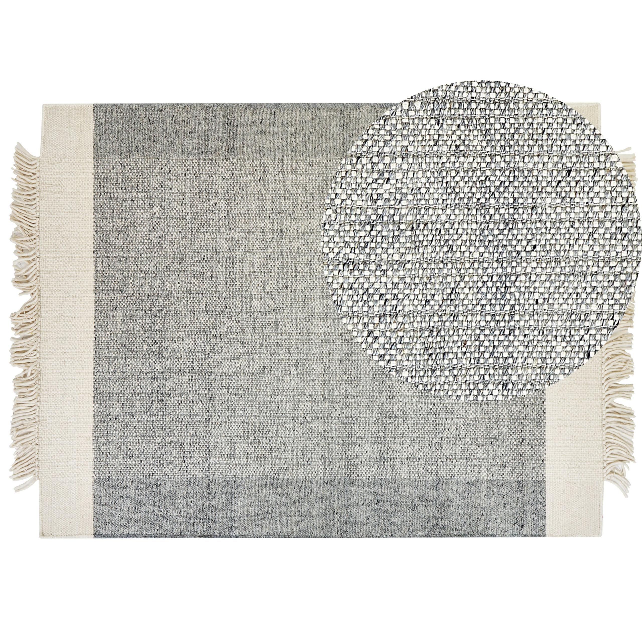 KURZFLOR-TEPPICH Tatlisu 230/160 cm - Grau, Textil (160/230cm) - Beliani