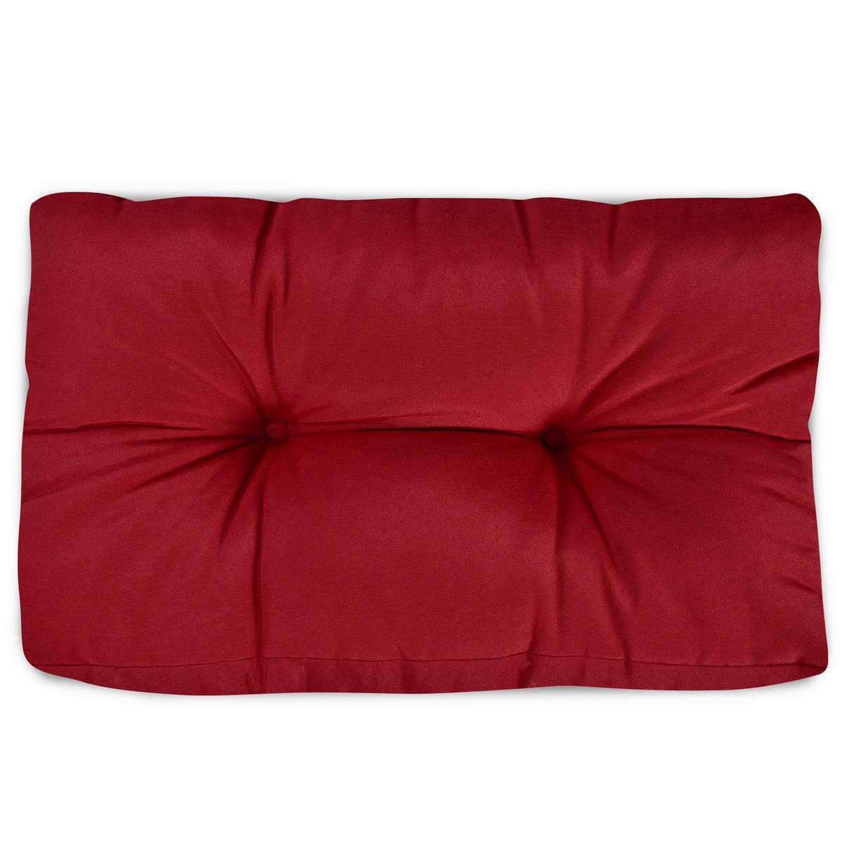 PALETTENKISSEN Eco Style Rücken 60/40/10 cm Rot (2tlg) - Rot, Textil (40/20/60cm)