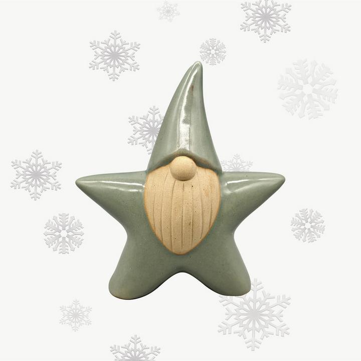 Sternförmiger grüner Weihnachtsmann