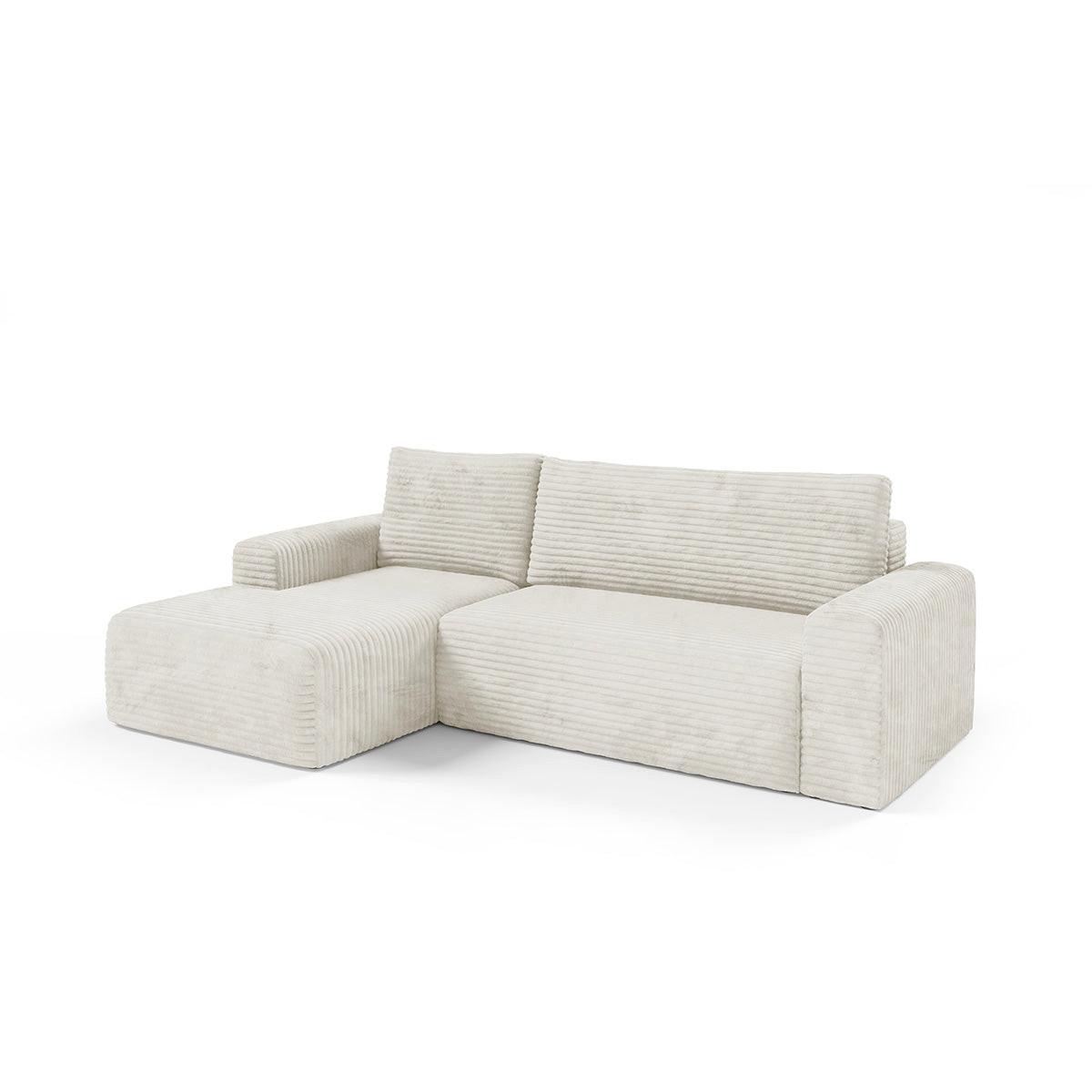 ECKSOFA Romeo 3 Sitzplätze Weiß - Weiß, Holz (268/163cm) - Petits-meubles