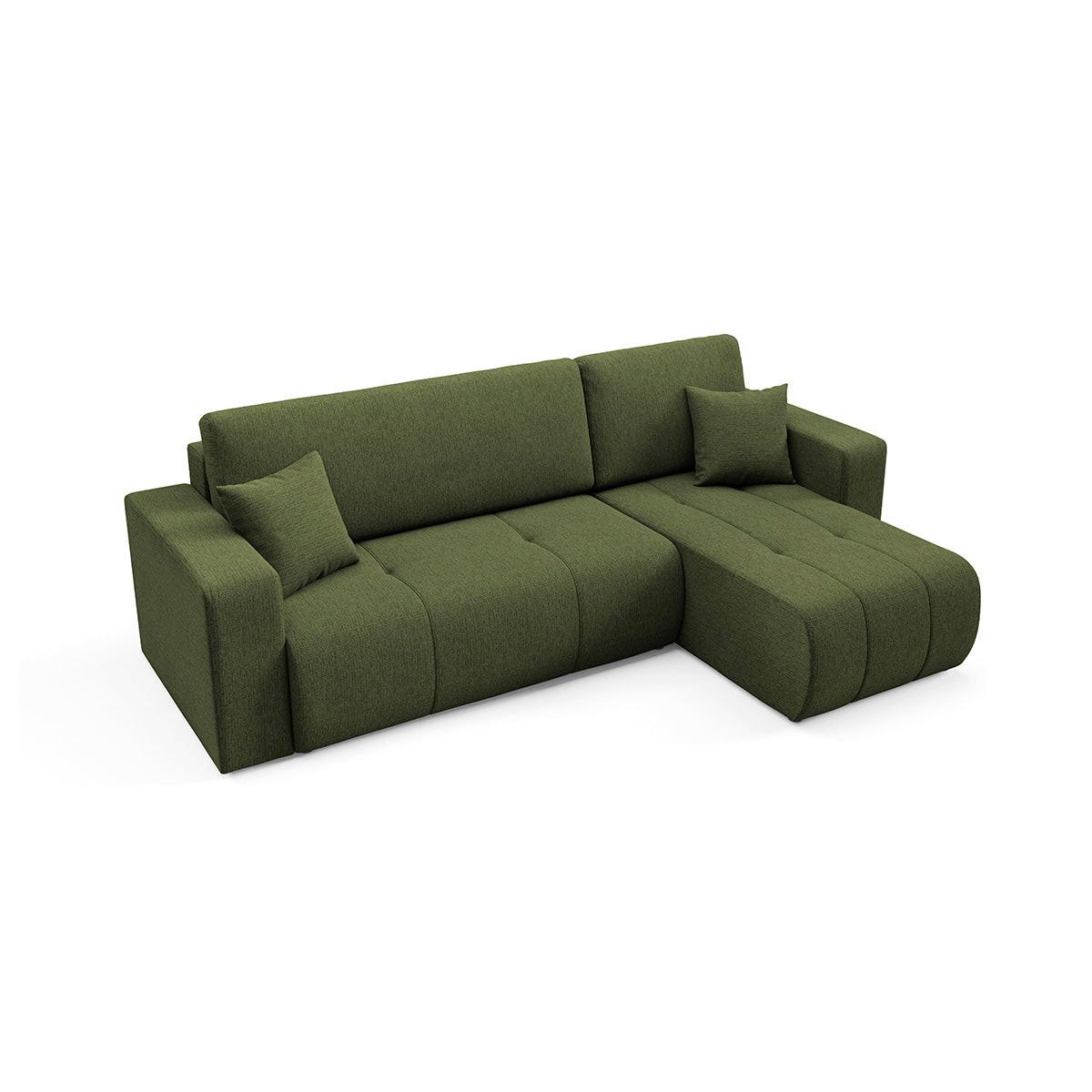 ECKSOFA Vasco 3 Sitzplätze Grün - Grün, Holz (247/145cm) - Petits-meubles