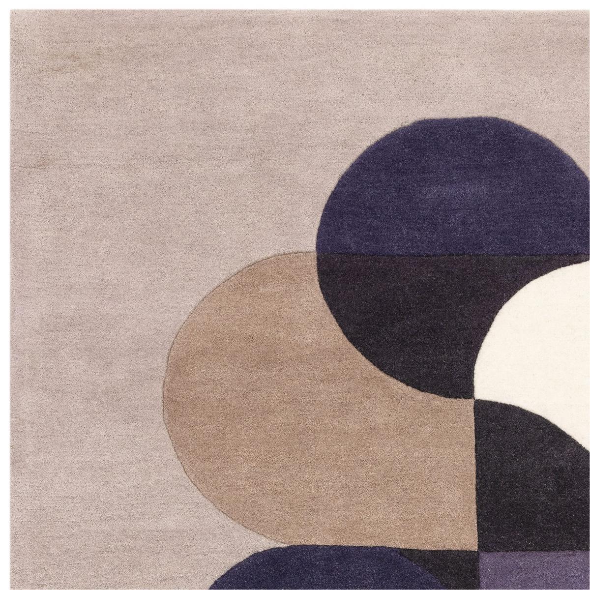 WOLLTEPPICH handgewebt HULL-Beverley, geometrisch, Hellgrau, 120 x 170 cm - Grau, Textil (170/120cm) - KADIMA DESIGN