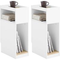 NACHTTISCH mit offenen Fächern FBT171-WNx2 - Ahornfarben, Fell (35/60/20cm) - SoBuy