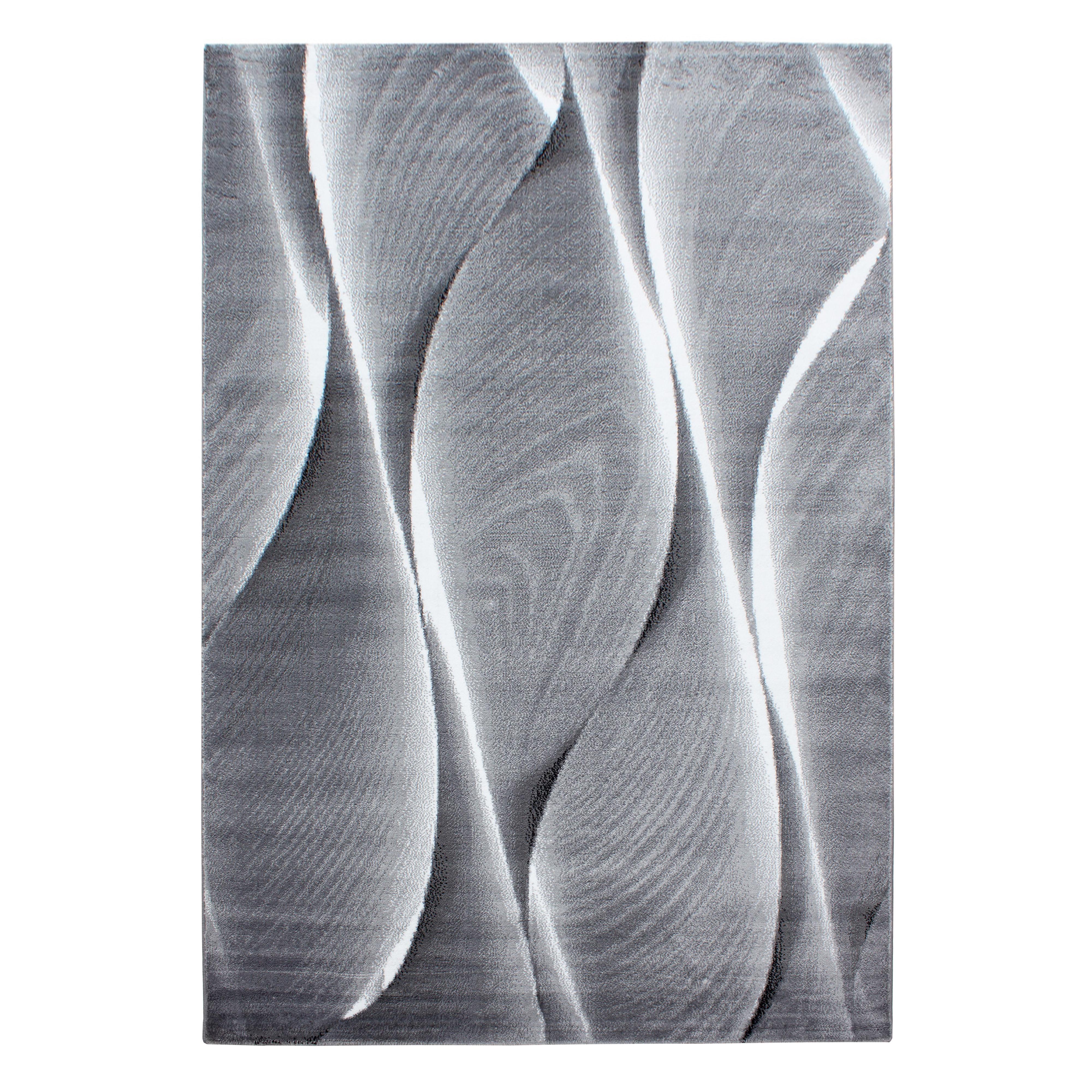 KURZFLORTEPPICH DRAU, mit Farbverlauf, Schwarz, 140 x 200 cm - Grau, Textil (200/140cm) - KADIMA DESIGN
