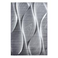 KURZFLORTEPPICH DRAU, mit Farbverlauf, Schwarz, 140 x 200 cm - Grau, Textil (200/140cm) - KADIMA DESIGN