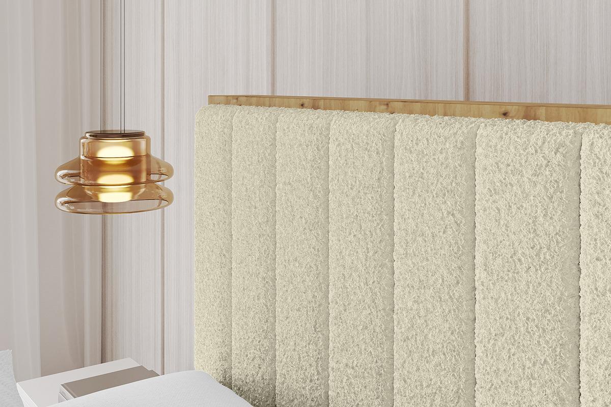 POLSTERBETT mit Bettkasten, Fußteil und Lattenrost, Boxbett mit Matratze H3/H4 - ENZO4-Z 180x200 Beige - Taupe, Holzwerkstoff/Textil (180/200cm) - ALTDECOR