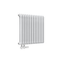 HEIZKÖRPER D-Profil Vertikal Mittelanschluss Glänzend Weiß 60/60 cm - Weiß, Metall (60/60/10cm) - EMKE