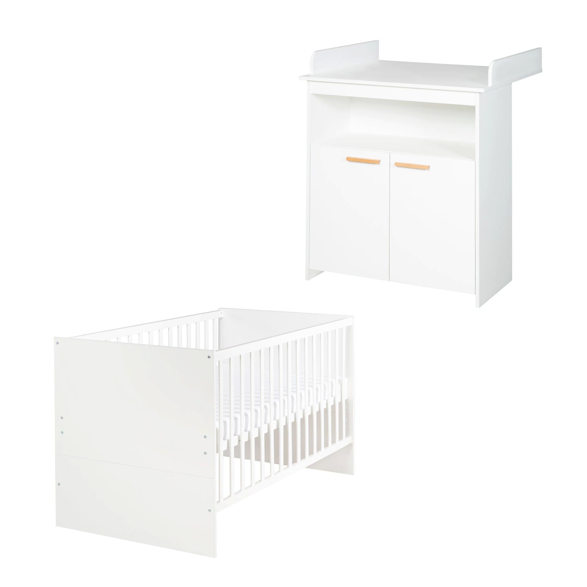 BABYZIMMER-SET Anton 2-teilig - Weiß, Holzwerkstoff (78.5/80/142cm) - Roba