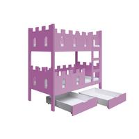 ETAGENBETT AVALON mit Bettkasten 75x160 cm Rosa - Rosa, Holz (75/160cm) - MASSENO