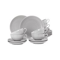 TEESERVICE Amina Silbergrau 18-tlg. - Grau, Keramik (2/2/2cm) - Seltmann Weiden