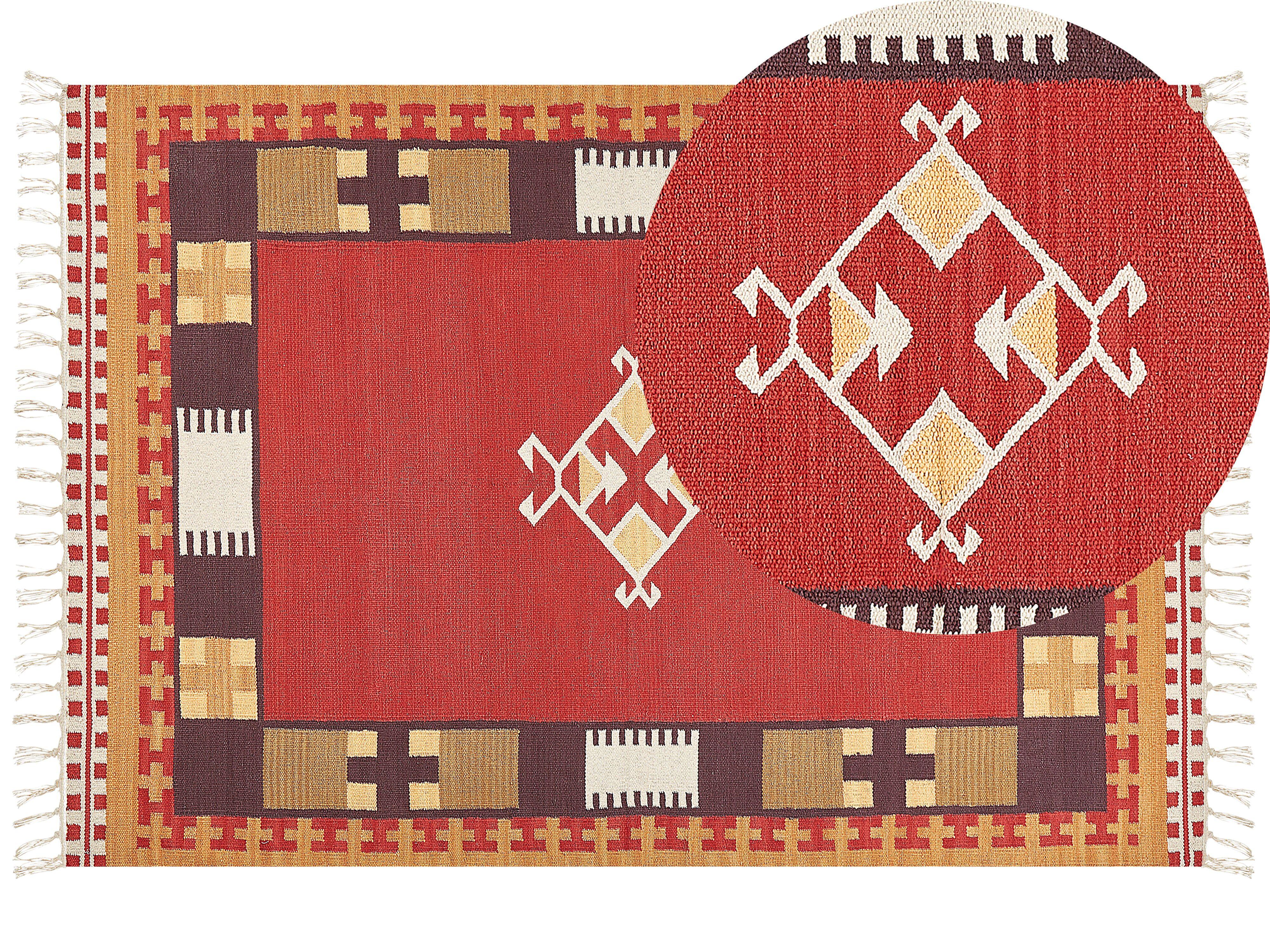 KELIM-TEPPICH Parakar 230/160 cm - Multicolor, Textil (160/230cm) - Beliani