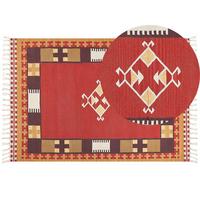KELIM-TEPPICH Parakar 230/160 cm - Multicolor, Textil (160/230cm) - Beliani