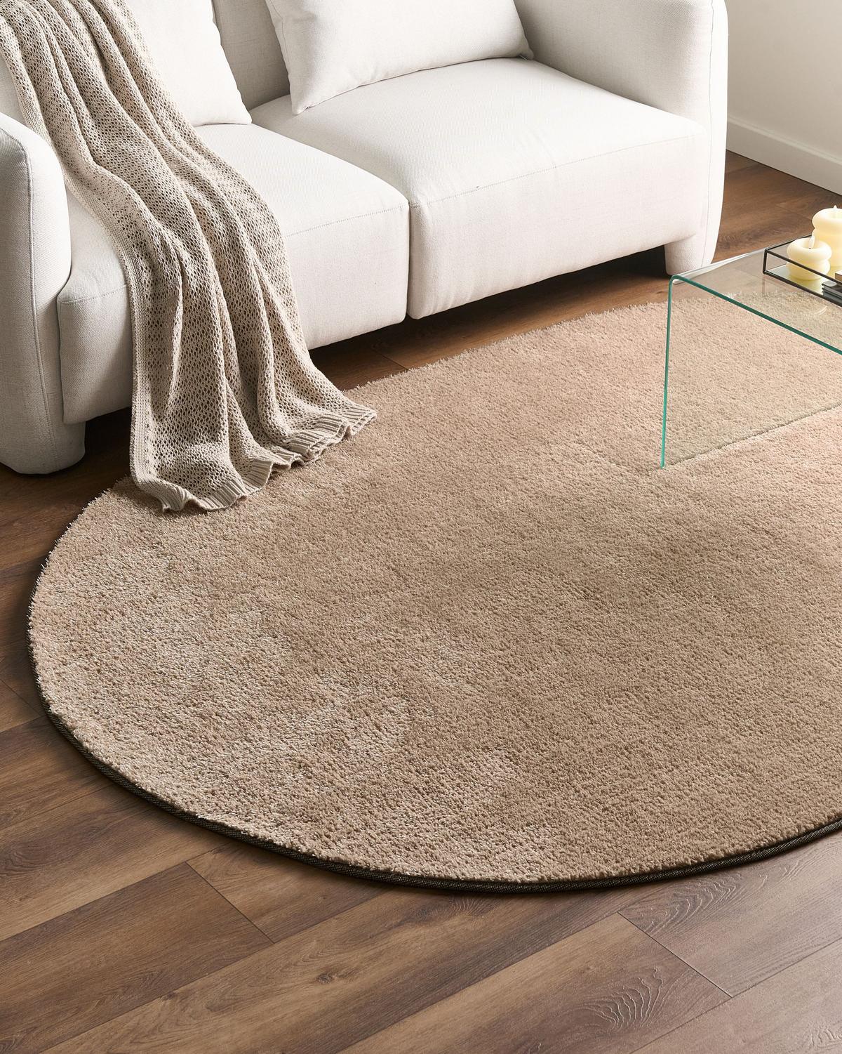 SHAGGY-TEPPICH Sandbeige 160/230 cm Demre - Sandfarben/Beige, Textil (160/230cm) - Beliani