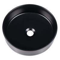AUFSATZWASCHBECKEN Schwarz 36 cm Keramik Calig - Schwarz, Keramik (36/12/36cm) - Beliani