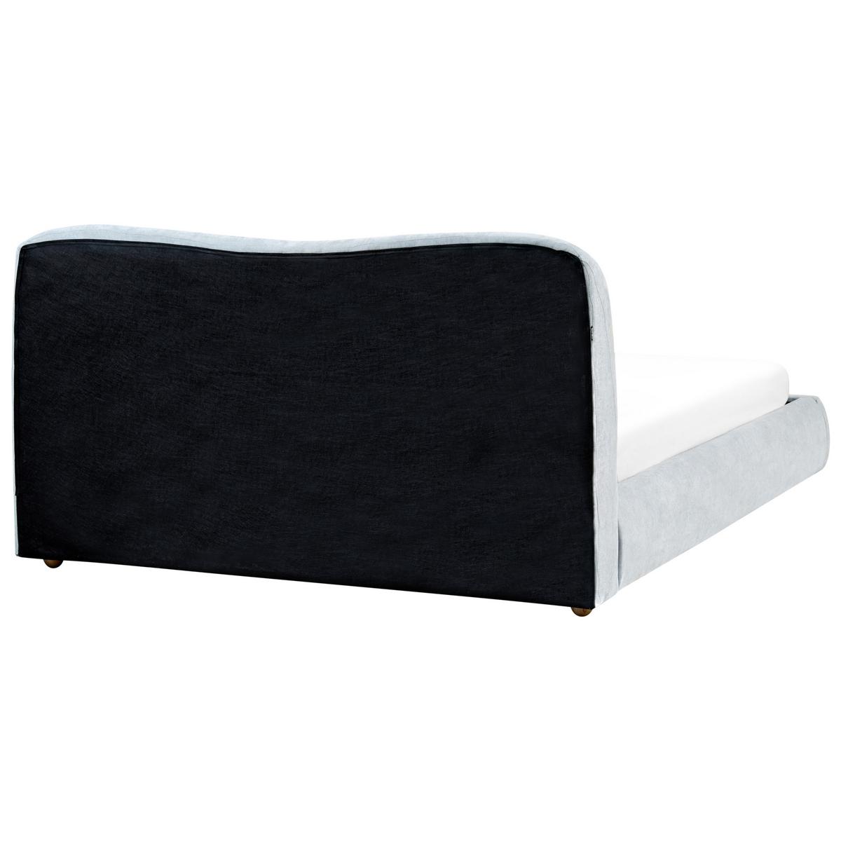 BETT mit Stauraum 160x200 cm Blau Blagnac - Hellblau, Textil (160/200cm) - Beliani