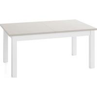 ESSTISCH Lindberg Weiß ausziehbar verlängerbar rechteckig, Kaschmir 120-160/70/77 cm - Kaschmir/Beige, Holz/Holzwerkstoff (70/160/76.5cm) - WFL GROUP
