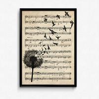 POSTER Musik Vintage A4 Rahmenlos - Klar, Papier (29.7/5/21cm) - Nacnic