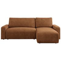 ECKSOFA ARGOS Orange Struktur - Schwarz/Orange, Kunststoff/Textil (245/150cm) - MKS