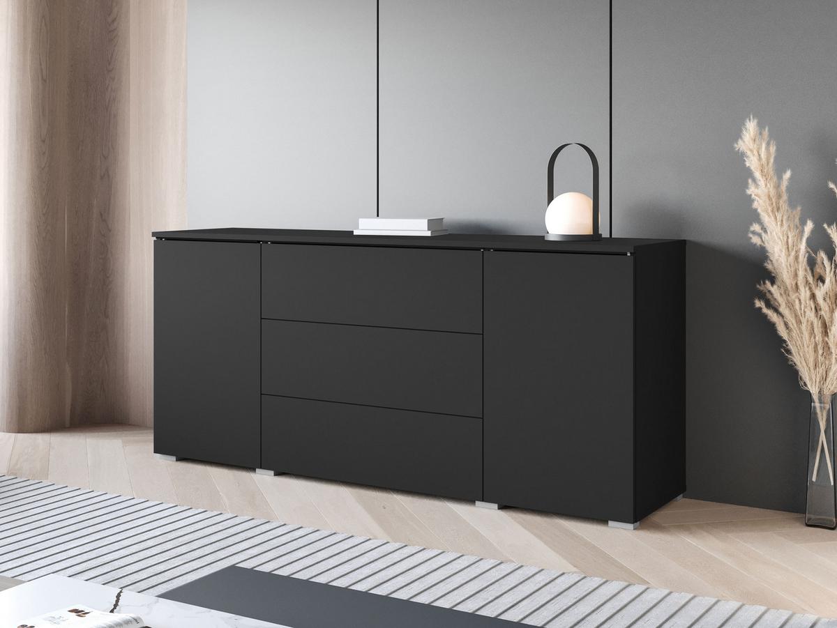 SIDEBOARD Vera 150 - Graphitfarben, Holzwerkstoff (150/66/40cm) - MIRJAN24