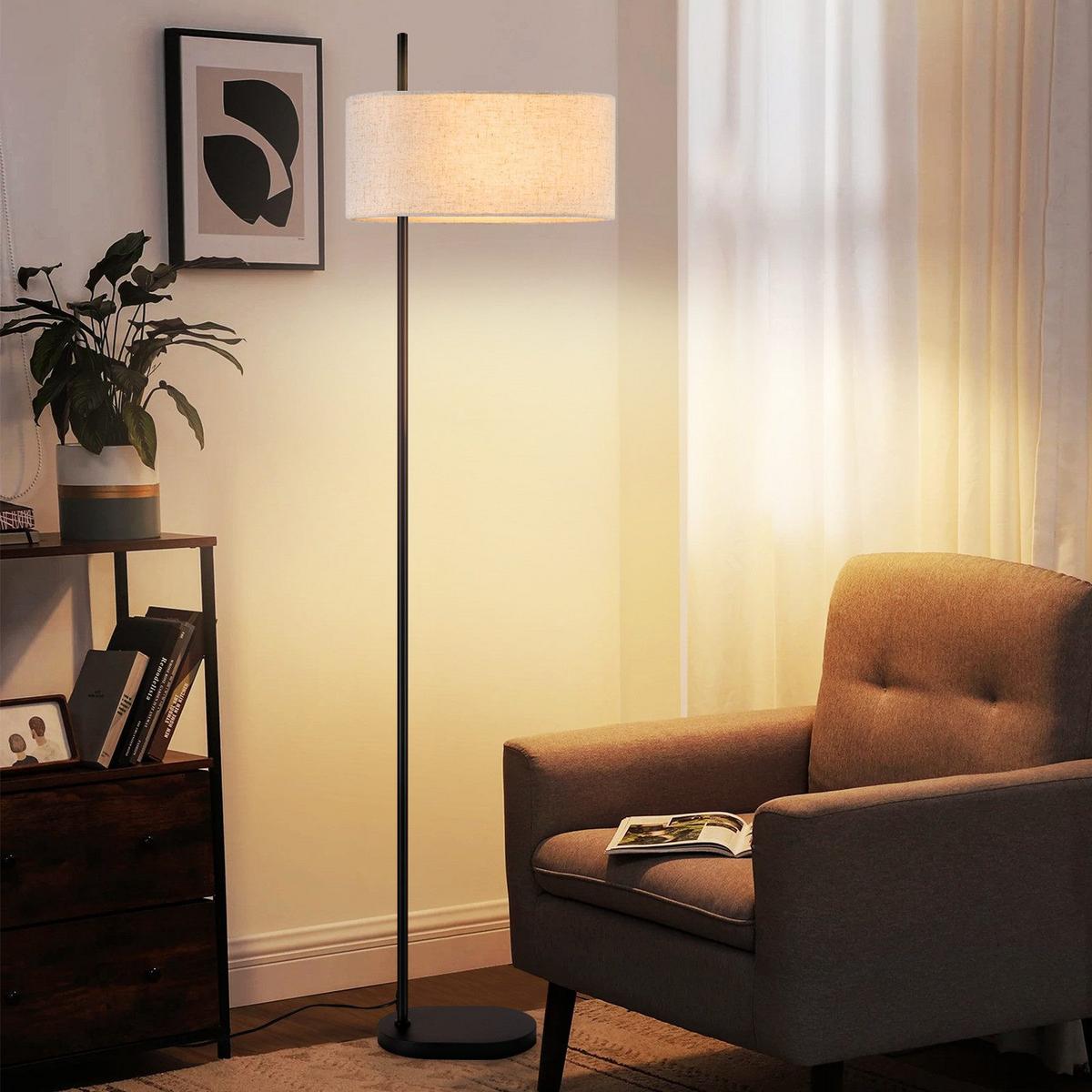 STEHLAMPE Yalowitz 40/21.2/155cm - Schwarz, Metall (40/21.2/155cm) - Nettlife