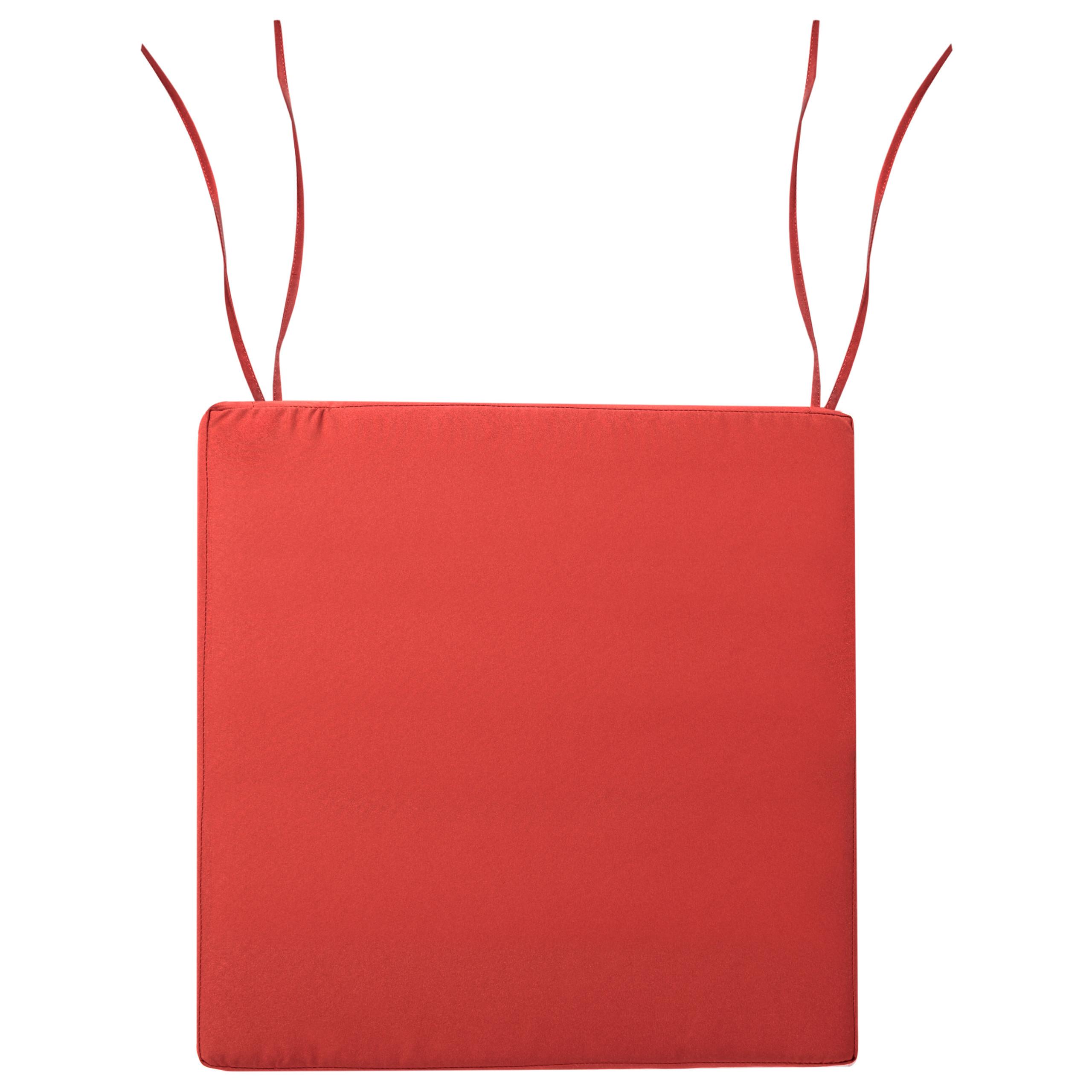 GARTENSTUHLKISSEN Rot 46/46 cm Sassari Premium - Rot, Textil (46/5/46cm) - Beliani
