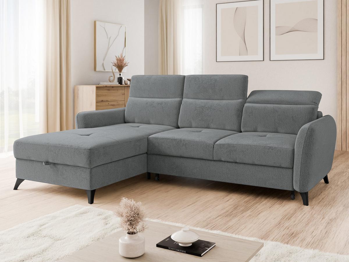 ECKSOFA Talia, Seite: Links LC-2R - Graphitfarben/Schwarz, Holz/Kunststoff (238/167cm) - MIRJAN24