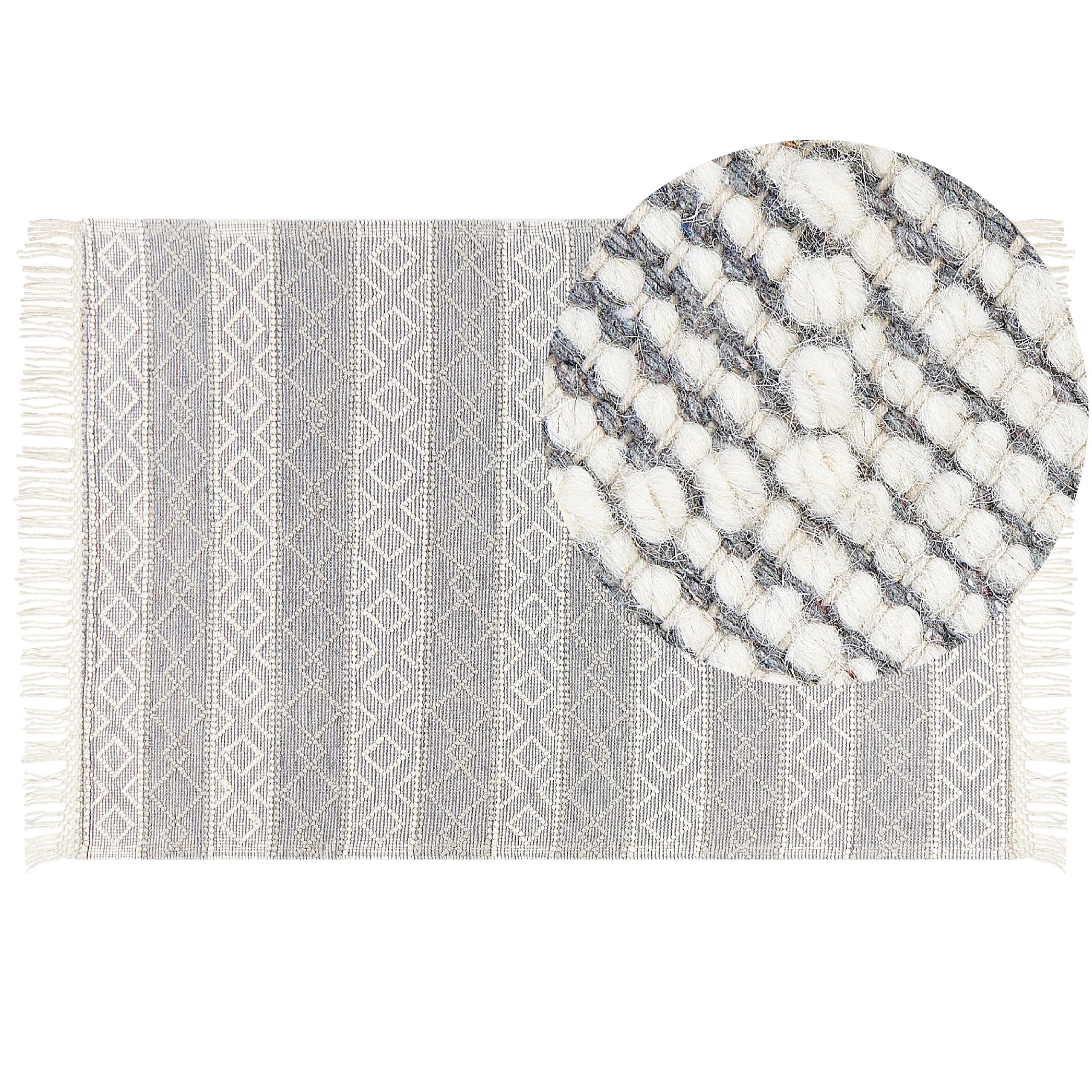 KURZFLOR-TEPPICH Tonya 230/160 cm - Grau, Textil (160/230cm) - Beliani