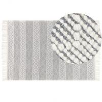KURZFLOR-TEPPICH Tonya 230/160 cm - Grau, Textil (160/230cm) - Beliani