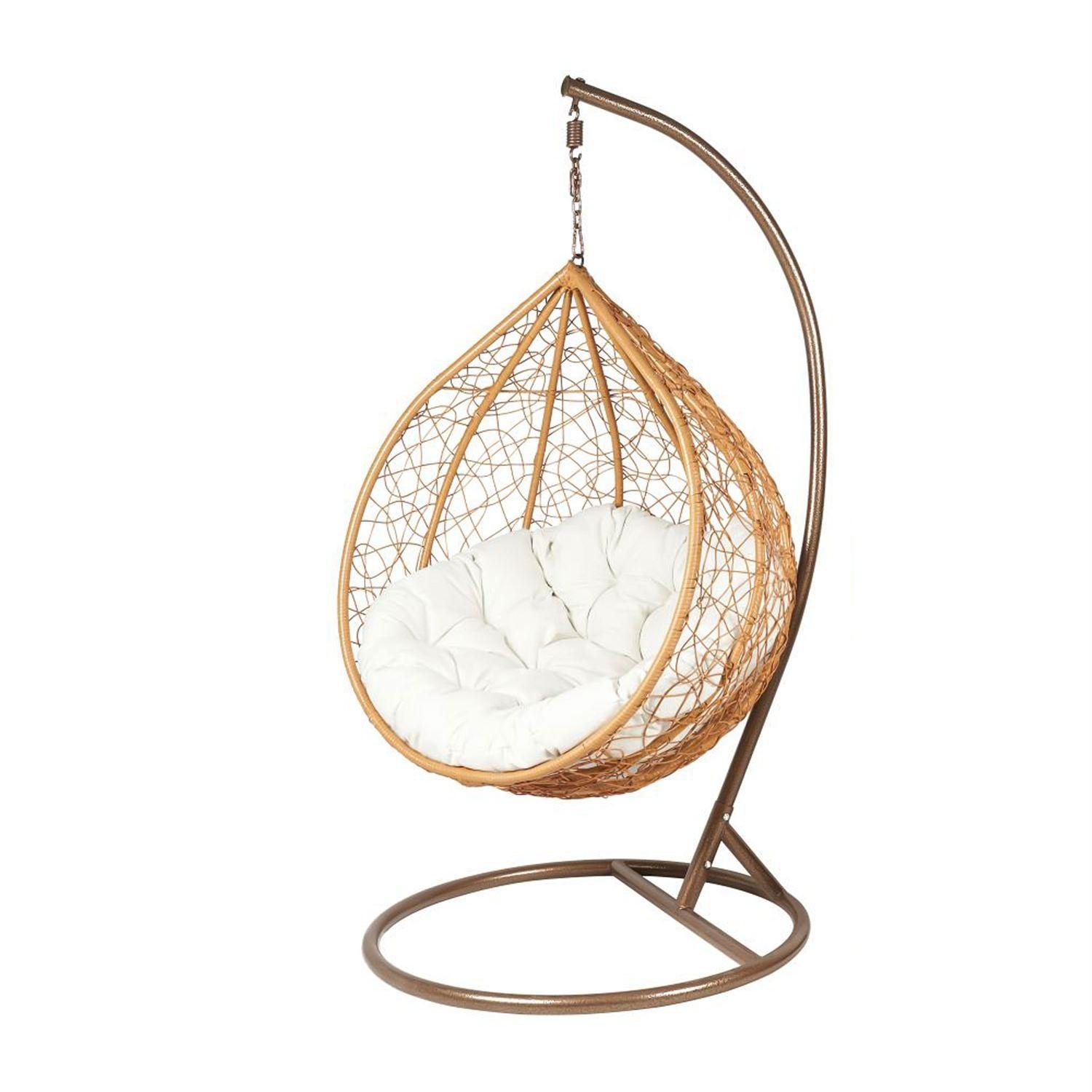 HOLLYWOODSCHAUKEL für den Garten VIRELLA XL, Natur + Beige - Beige, Textil (104/200/104cm) - Lookway