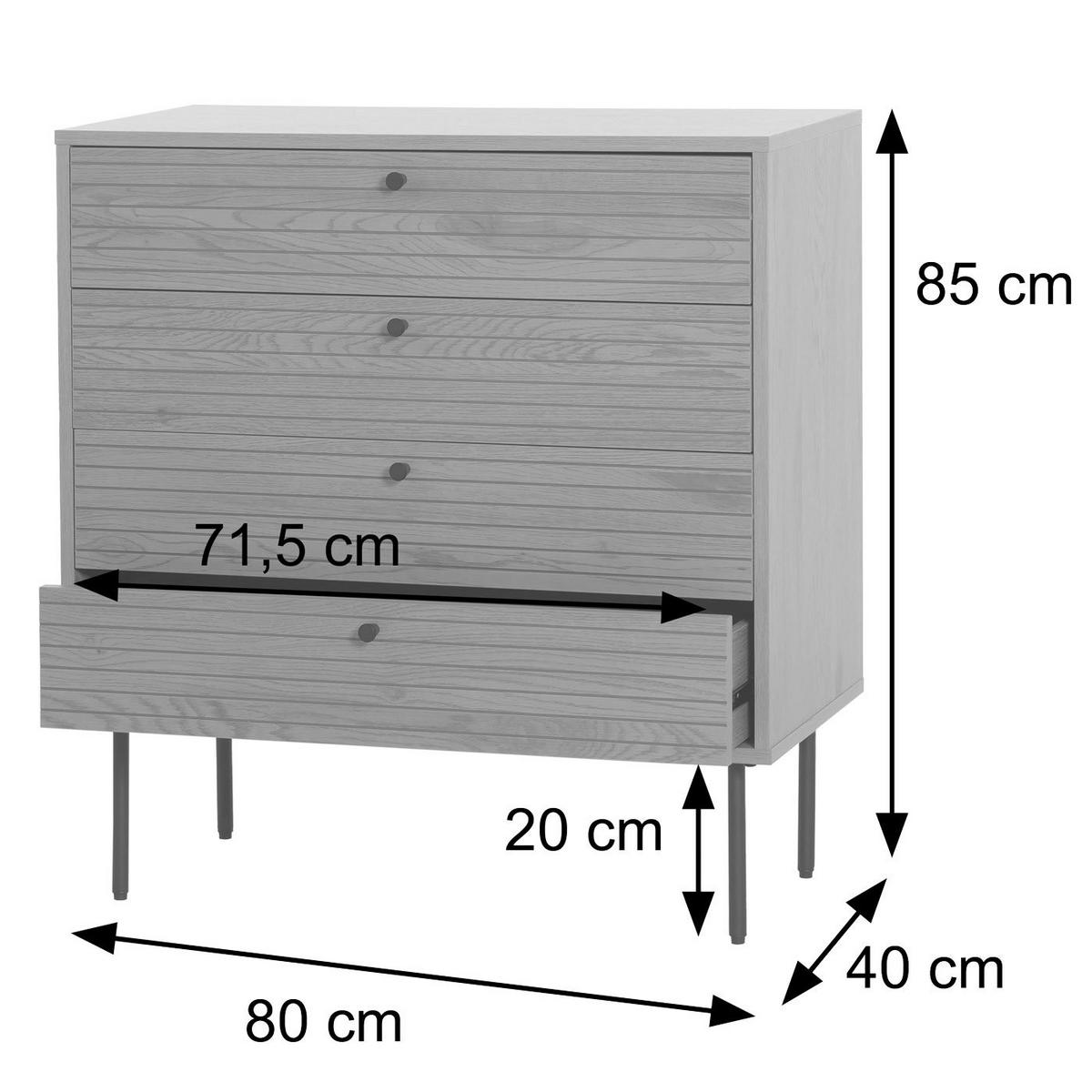 KOMMODE Braun - Braun, Holz (80/85/40cm) - MCW