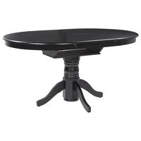 ESSTISCH ausziehbar Schwarz 106-150/106 cm Akron - Schwarz, Holzwerkstoff (106/106/74cm) - Beliani
