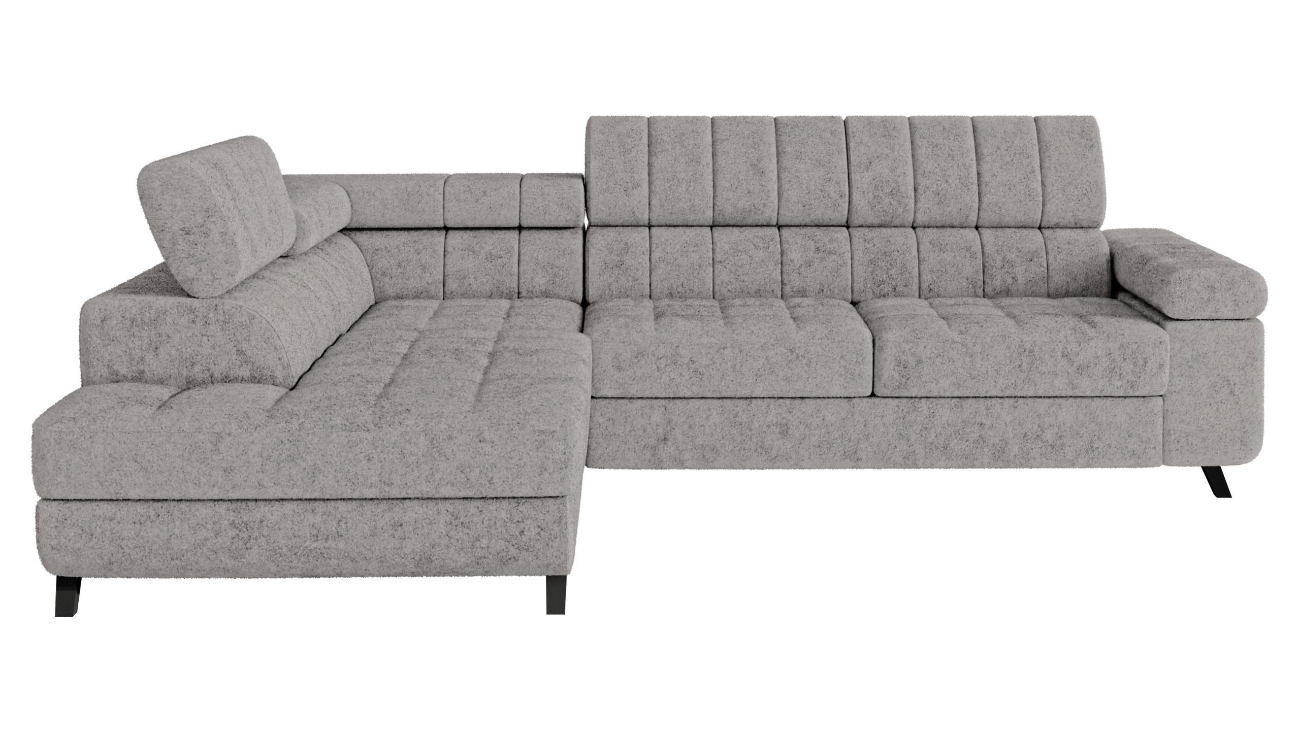 ECKSOFA Nord, Seite: Links - Alufarben/Schwarz, Holz/Textil (264/203cm) - MIRJAN24