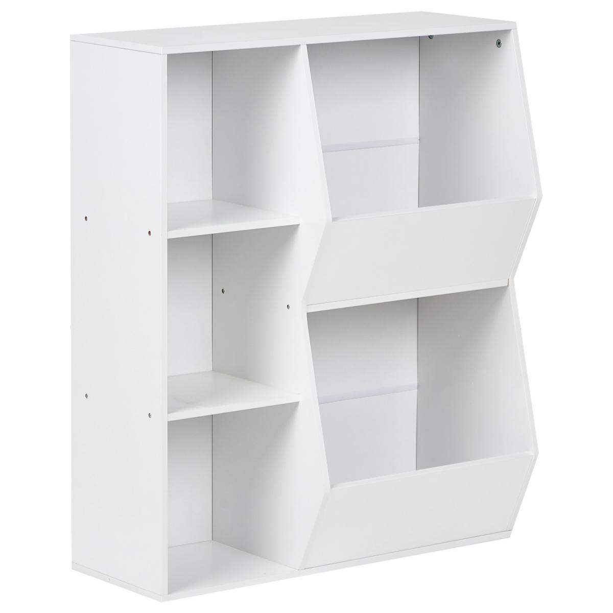 REGAL mit 3 Ebenen 93 cm Weiß Darlot - Blau/Weiß, Holzwerkstoff (77/93/28cm) - Beliani