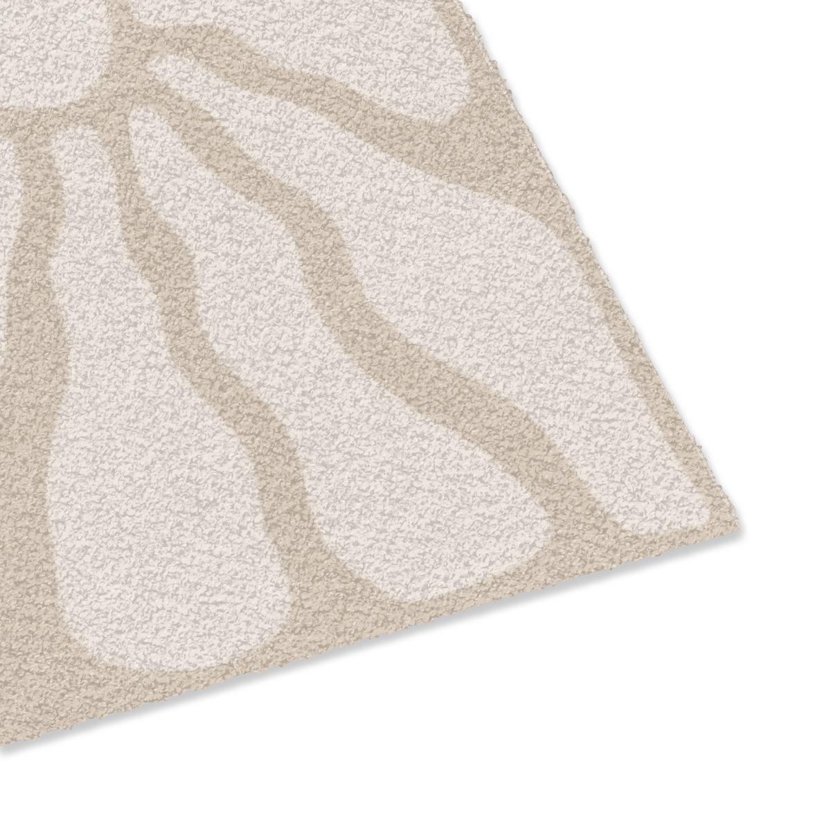FUSSMATTE Floral - Druck - Beige - Braun - Minimalistisch Schmutzfangmatte 90x60 cm - Sandfarben, Kunststoff (90/0.4cm) - MuchoWow