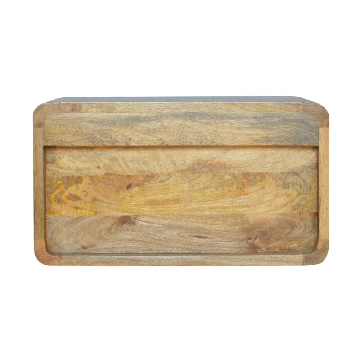 NACHTTISCH mit 2-Schubladen, Wandmontiert, Beige - Messingfarben/Braun, Holz/Metall (45/25/32cm) - Artisan Furniture