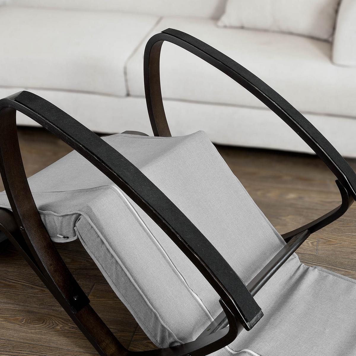SCHAUKELSTUHL Grau - Grau, Holz/Textil (66/92/80cm) - SoBuy