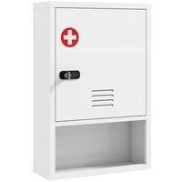 MEDIZINSCHRANK Kaltgewalzter Stahl Weiß - Weiß, Metall (15/60/40cm) - HOMCOM