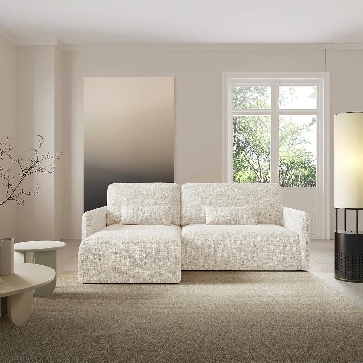 ECKSOFA Lazare 3 Sitzplätze Weiß - Weiß, Holz (217/148cm) - Petits-meubles