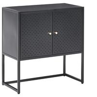 BÜROSCHRANK Metall Schwarz Rakaia - Schwarz, Metall (72/75/35cm) - Beliani