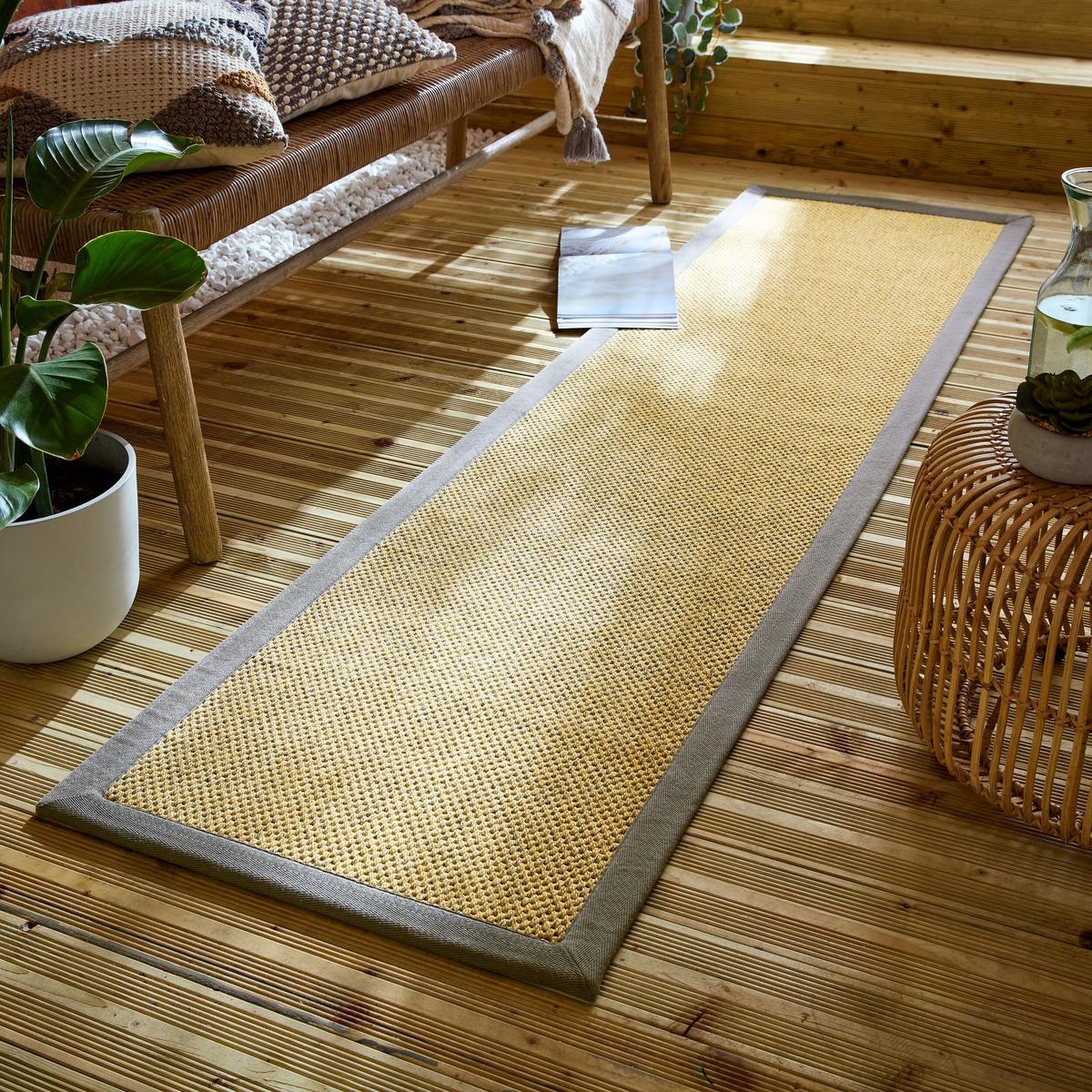 OUTDOORTEPPICH Waschbar KEER, mit Bordüre, Natur-Grau, 60 x 230 cm - Beige, Textil (60/230cm) - KADIMA DESIGN