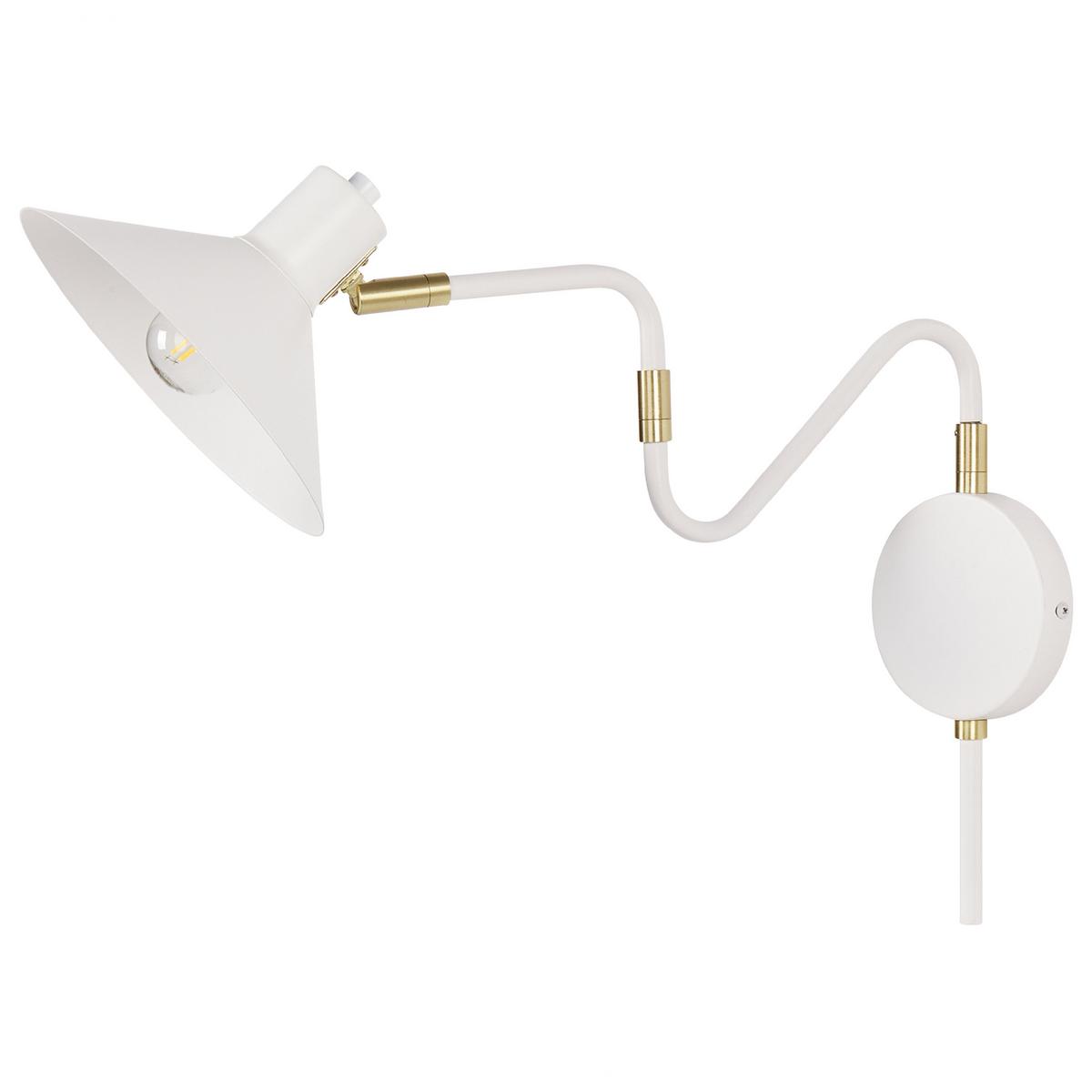 WANDLAMPE Weiß/Gold Baliem - Goldfarben/Weiß, Metall (20/35/45cm) - Beliani