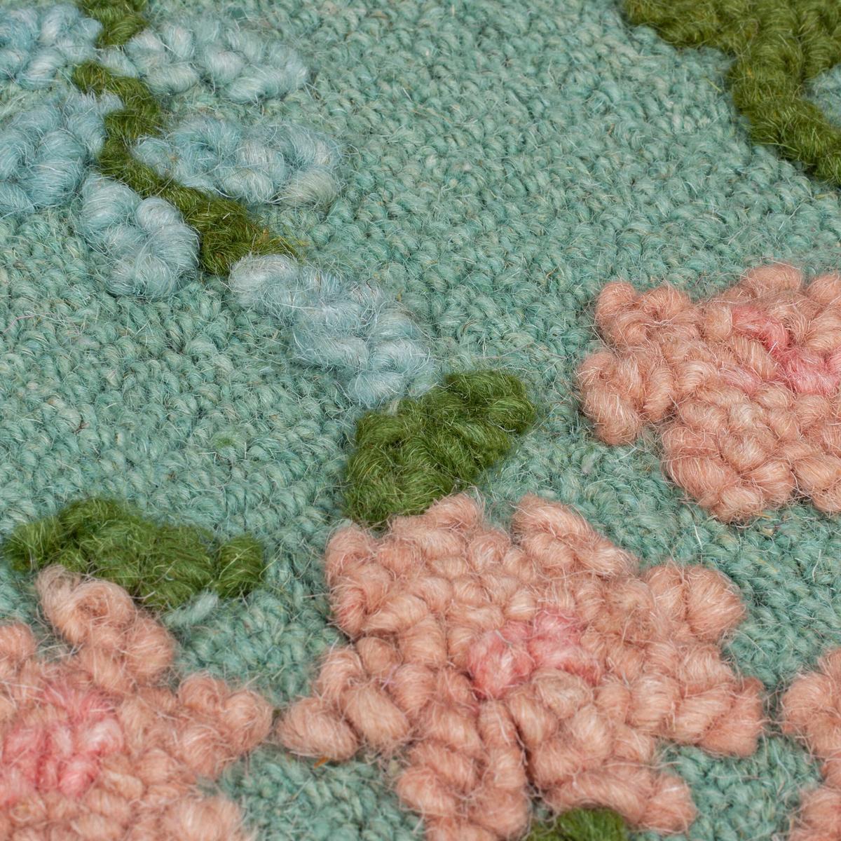 WOLLTEPPICH VALE, floral, Grün-Bunt, 200 x 290 cm - Grün, Textil (290/200cm) - KADIMA DESIGN