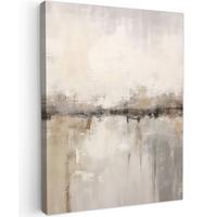 LEINWANDBILD Moderne Kunst - Abstrakt - Beige Room Decor 30x40 cm - Beige, Textil (30/40cm) - MuchoWow
