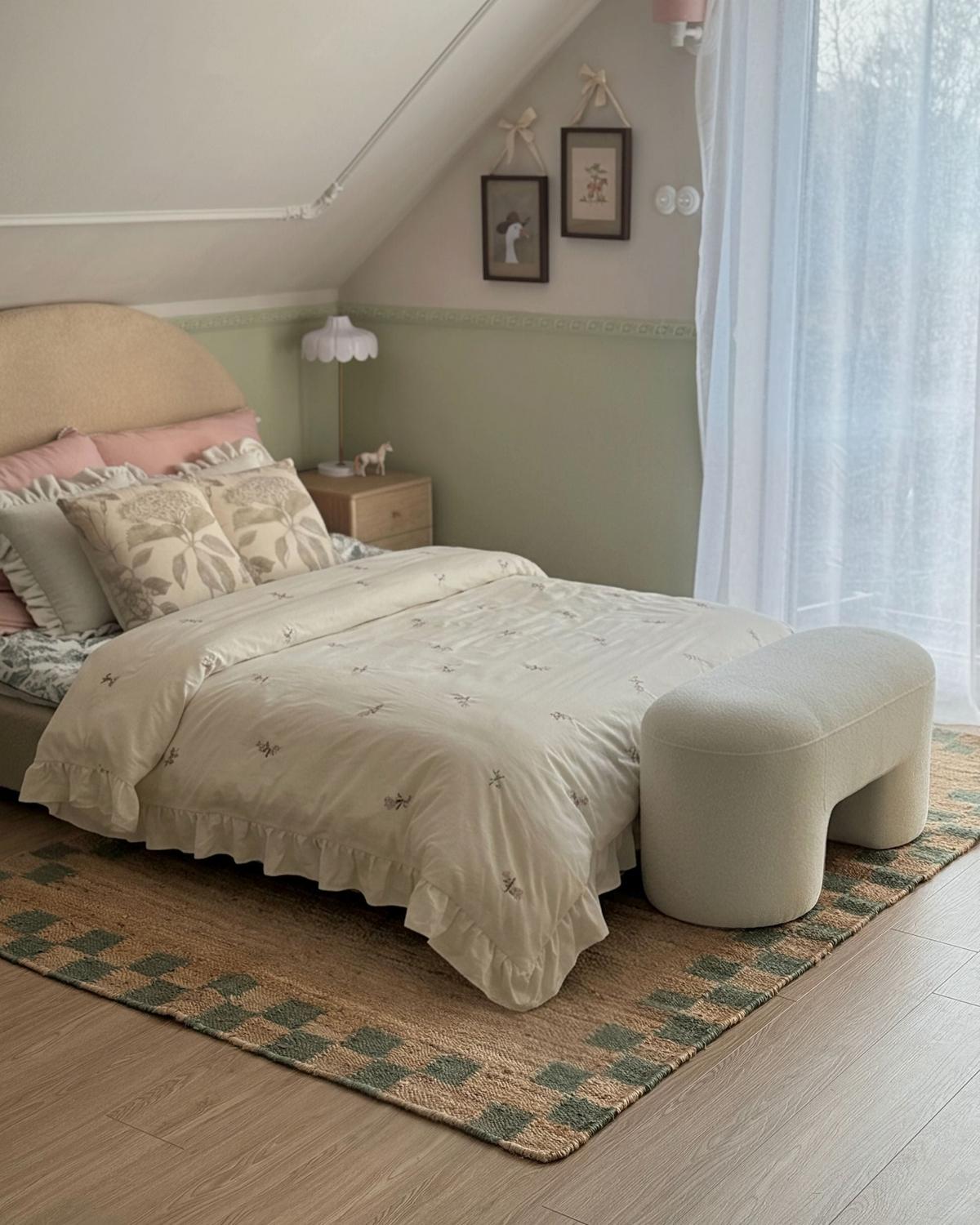 TEPPICH Beige/Grün 160/230 cm Jute Beed - Beige, Textil (160/230cm) - Beliani