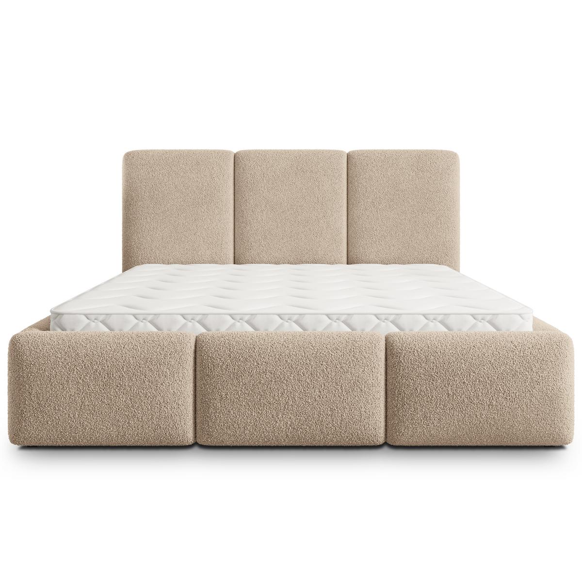 POLSTERBETT ARSIL 140x200 cm mit Bettkästen - Beige - Beige, Holz/Textil (140/200cm) - MASSENO