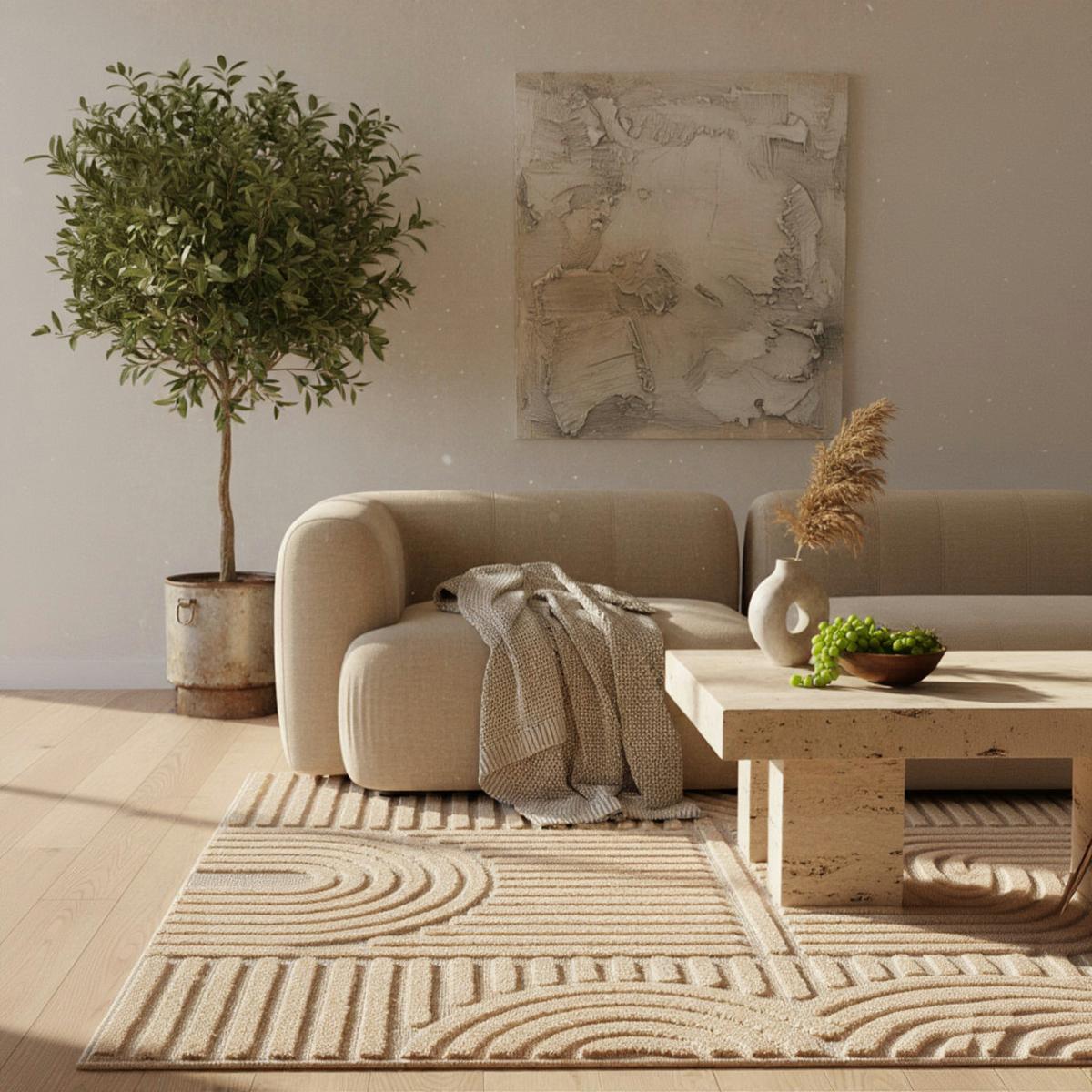 HOCHFLORTEPPICH RIGI, im Skandi-Boho-Stil, Rosa, 280 x 370 cm - Rosa, Textil (370/280cm) - KADIMA DESIGN
