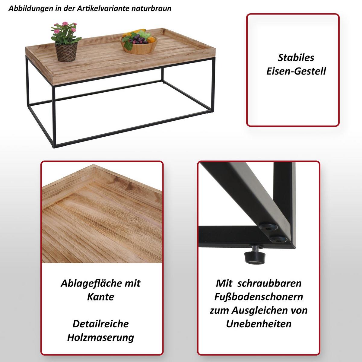 COUCHTISCH rechteckig Braun - Braun, Holz (60/110/46cm) - MCW