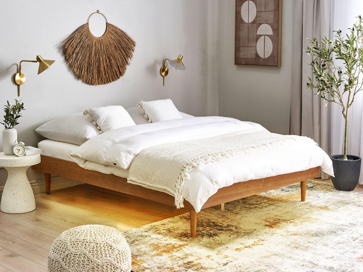 BETT 140/200 cm Braun Toucy - Braun, Holzwerkstoff (140/200cm) - Beliani