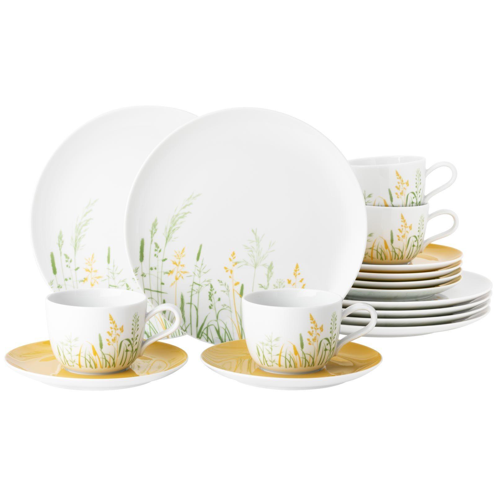 KAFFEESERVICE Liberty Meadow Grasses gelb 18-tlg. - Gelb, Keramik (24/18.1/43cm) - Seltmann Weiden